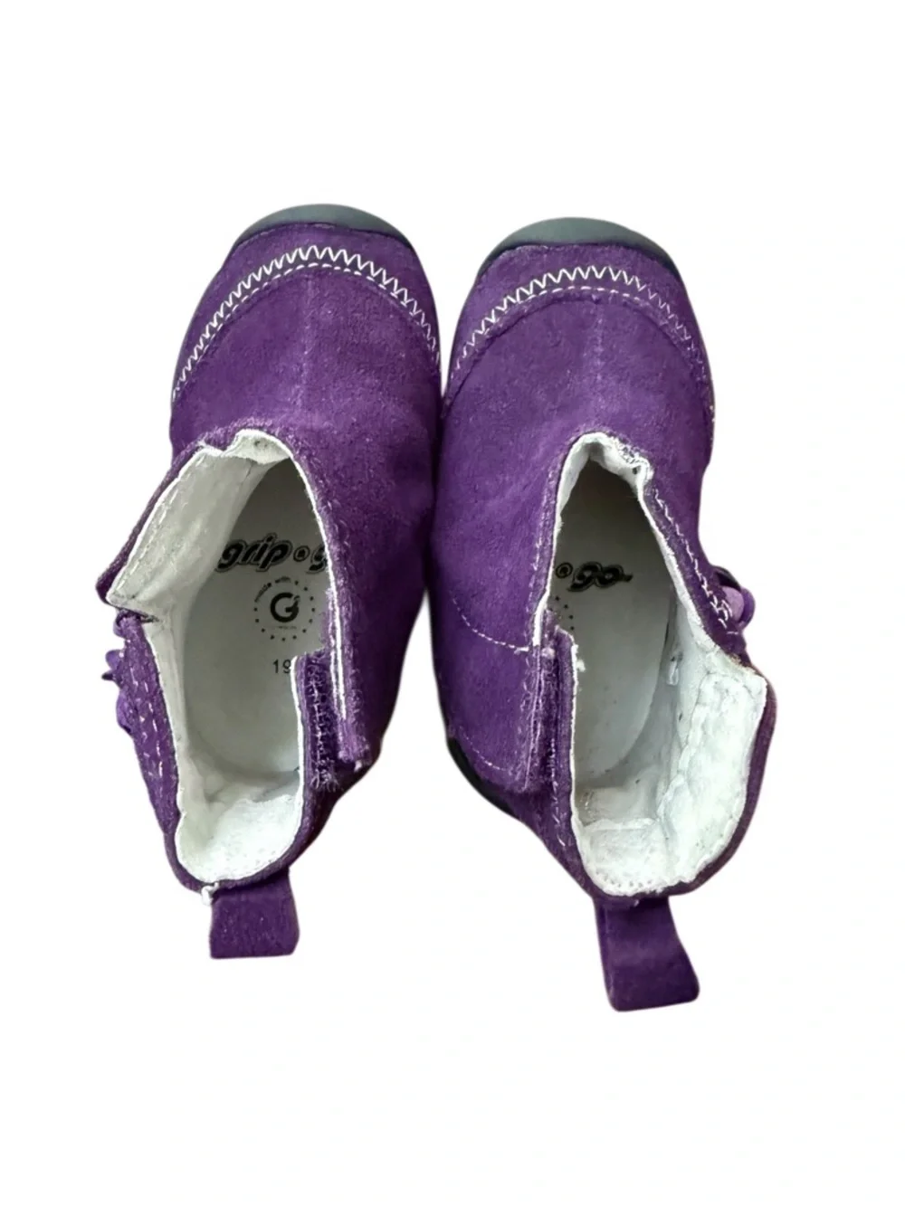 Pediped Purple Flower Suede Booties - Like New Size 4